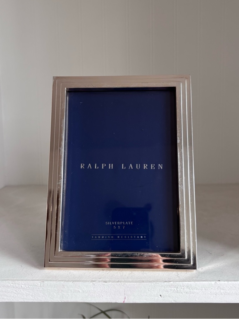 Vintage Ralph Lauren Art Deco Style Silverplate Picture Frame 5x7